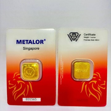 Best Seller - Metalor 1oz (31.1g) Cast Gold Bar (With Certificate) - SPECIAL PROMO (Call For Special Price)