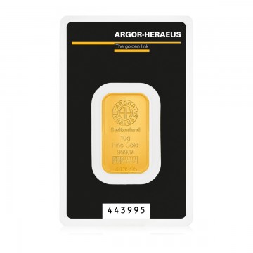 Argor Heraeus 10g Gold Minted Bar (With Certificate) - SPECIAL PROMO (Call for Special Price)