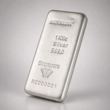 Metalor 1kg Silver Cast Bar (Made in Singapore with Certificate) - LIMITED STOCKS