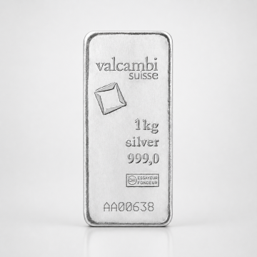 Valcambi Suisse 1kg Silver Cast Bar (With Certificate)