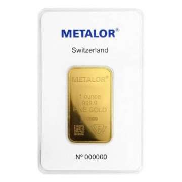 Metalor Gold Bar - 1 OUNCE (31.1035 G) (With Certificate) BEST SELLER SPECIAL PROMO / LOYALTY PROGRAM  (Call for Special Price)