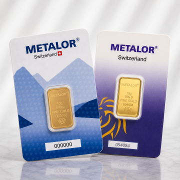 Best seller - Metalor 10g Gold Minted Bar (With Certificate)