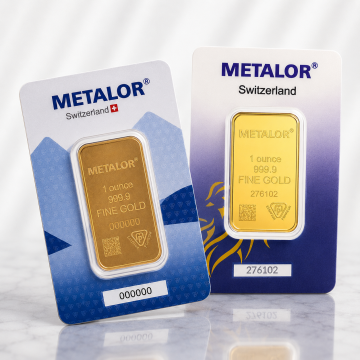 Best Seller - Metalor 1oz Gold Minted Bar (With Certificate) SPECIAL PROMO (Call for Special Price)
