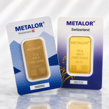 Metalor 50g Gold Minted Bar (With Certificate) SPECIAL PROMO (Call for Special Price)