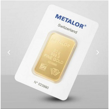 Metalor Gold Bar - 50 g (With Certificate) BEST SELLER SPECIAL PROMO / LOYALTY PROGRAM  (Call for Special Price)